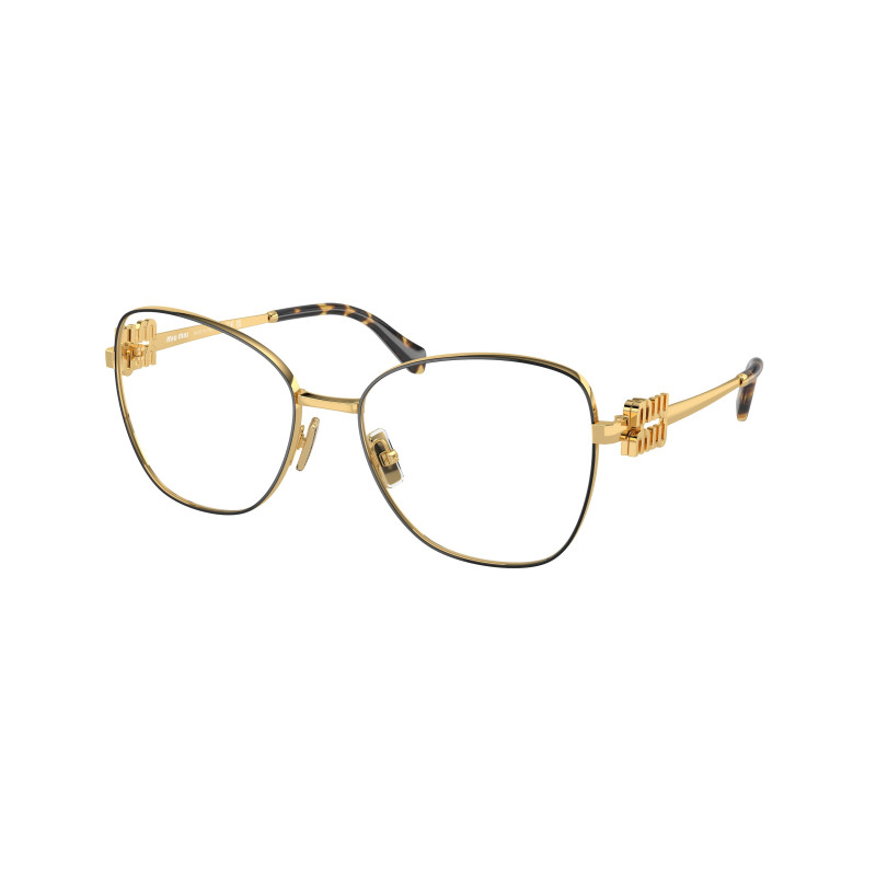 Eyeglasses Miu MU 50 XV KUI1O1 Black/Gold