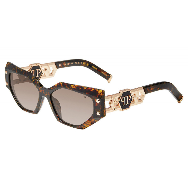 Sunglasses Philipp Plein SPP 174 S 09fp Brown Havana+black