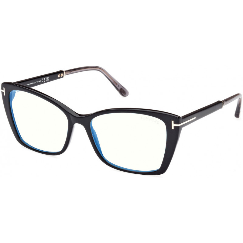 Eyeglasses Tom Ford FT 5893 -B 001 Shiny Black / Grey 55mm