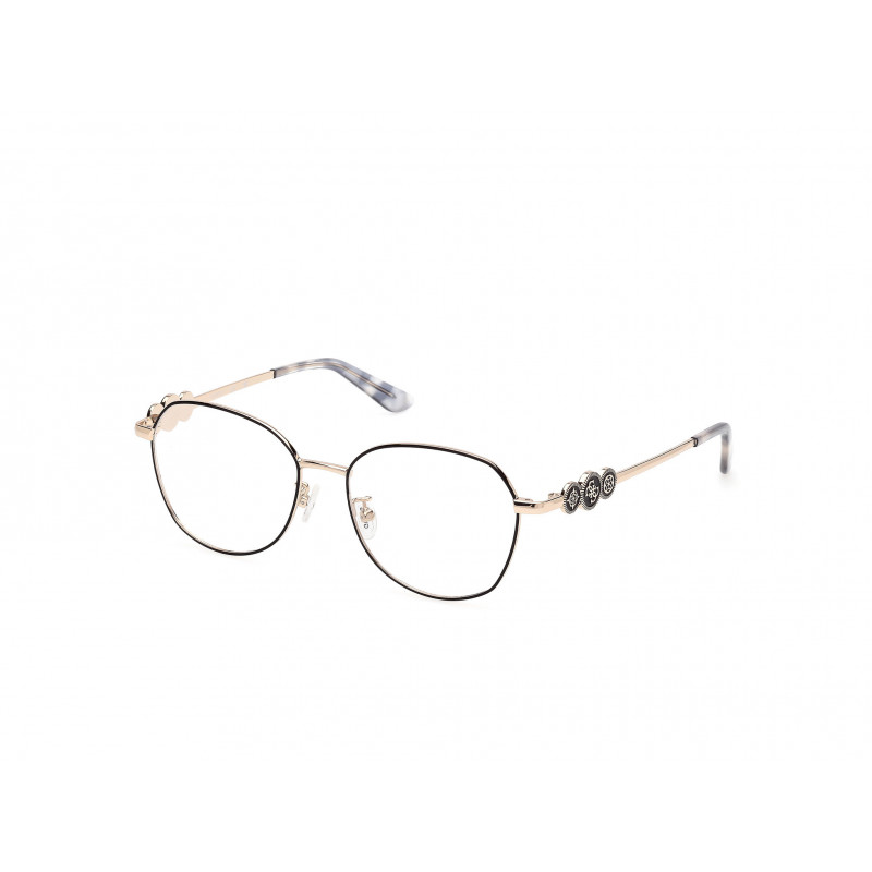 Eyeglasses Guess GU 50256 -D Asian fit 002 Matte Black / Shiny Pale Gold