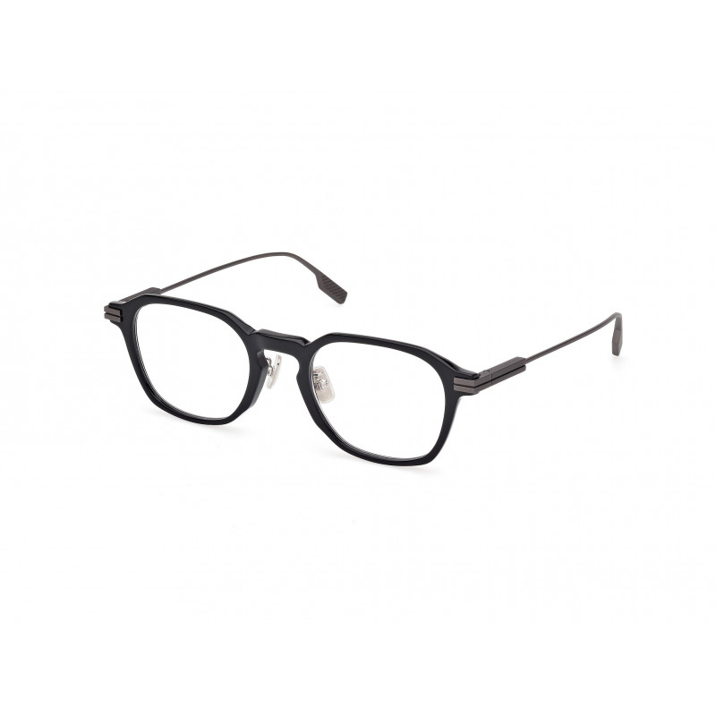 Eyeglasses Zegna EZ 5312 -D Asian fit 001 Shiny Black / Matte Gunmetal 53mm