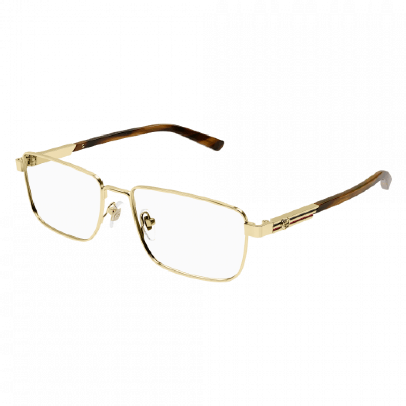 Eyeglasses Gucci GG 1291 O- 002 Gold / Transparent Havana 55mm