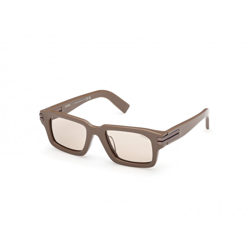 Sunglasses Zegna EZ 0255 45E Shiny Light Brown / 51mm