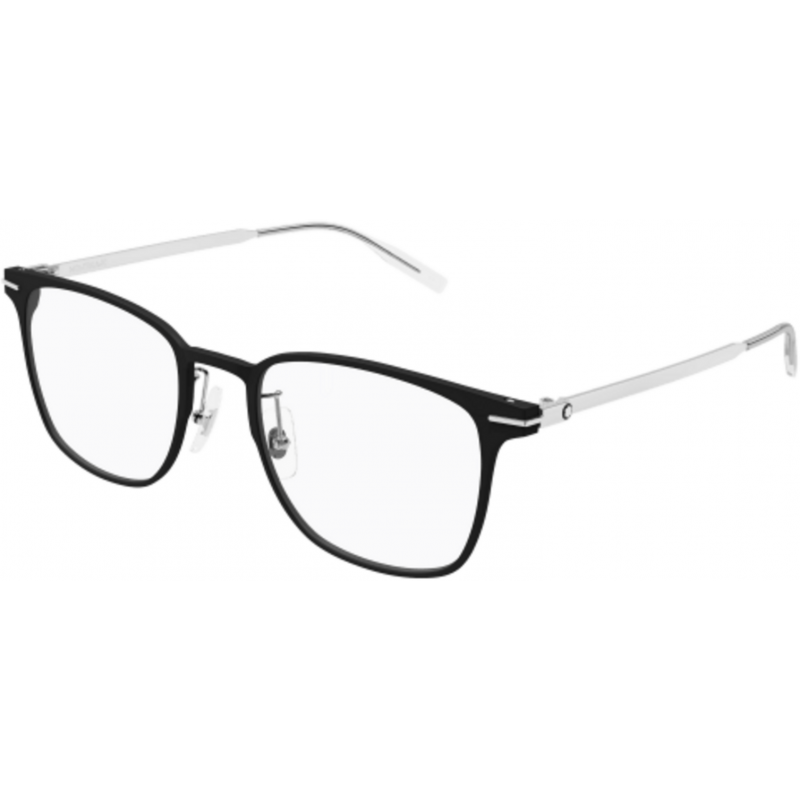 Eyeglasses Montblanc MB 0397 ON- 002 Black / Transparent Silver 52mm