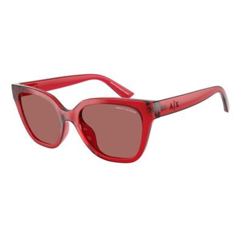 Sunglasses Armani Exchange AX 4164 SU 839369 Shiny Transparent Cherry / Dark Violet Polyamide Standard 53mm