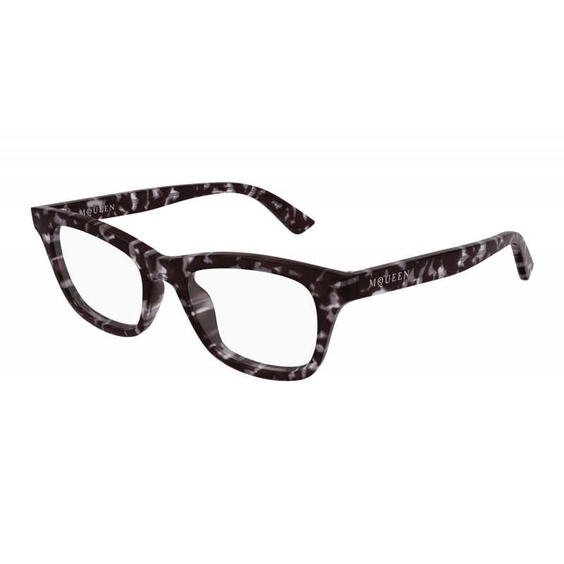 Eyeglasses Alexander McQueen AM 0515 O- 008 Havana / Transparent 52mm