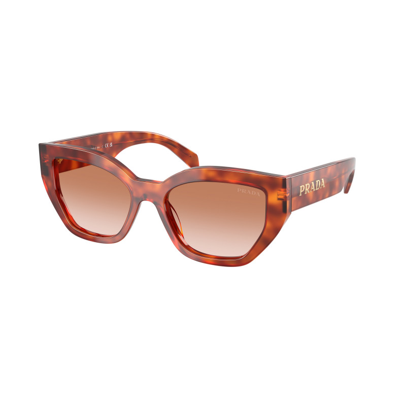 Sunglasses Prada PR A 9 S 11P70E Cognac Tortoise / Brown Gradient Polyamide Standard