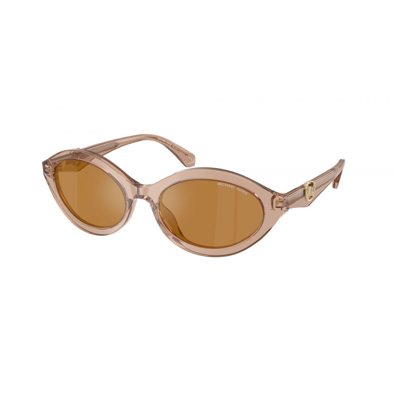 Sunglasses Michael Kors MK 2257 U 34016H Tan Transparent / Gold Mirror Polyamide Standard 55mm