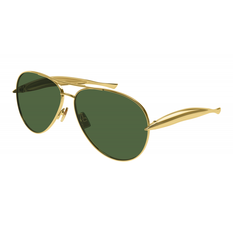 Sunglasses Bottega Veneta BV 1305 S- 001 Gold / Green 64mm