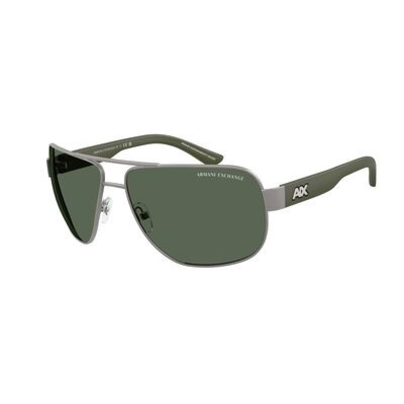 Sunglasses Armani Exchange AX 2012 S 600371 Matte Gunmetal / Dark Green Polyamide Standard 62mm