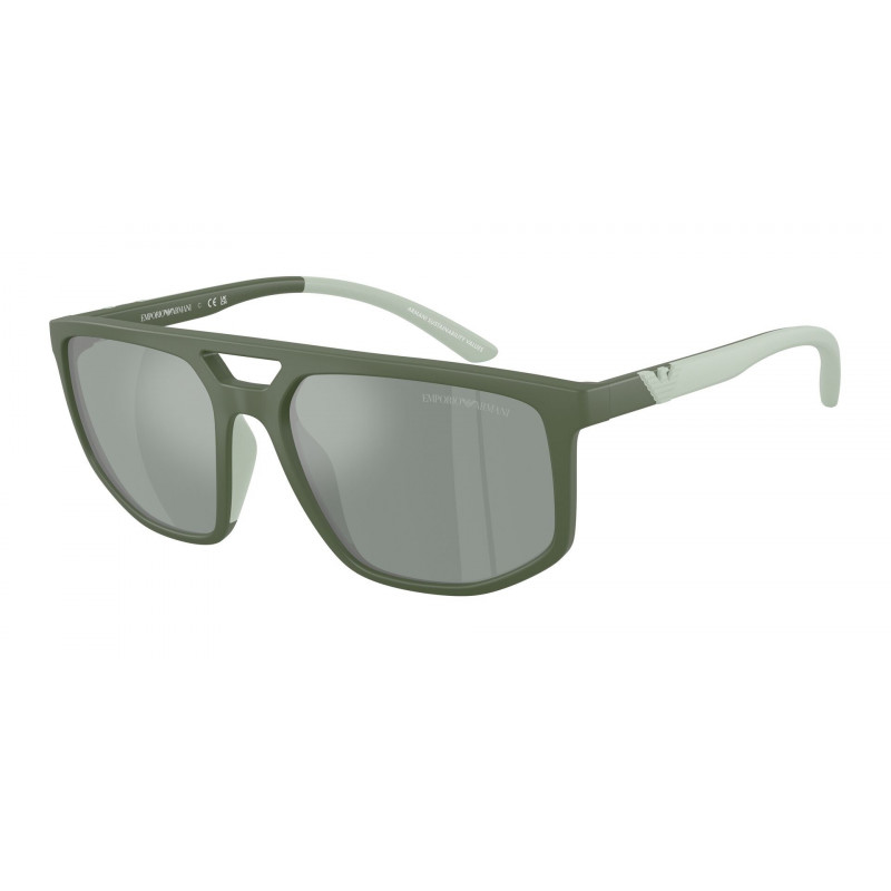 Sunglasses Emporio Armani EA 4248 U 625930 Matte Agave / Green Mirror Silver Polyamide Standard 58mm