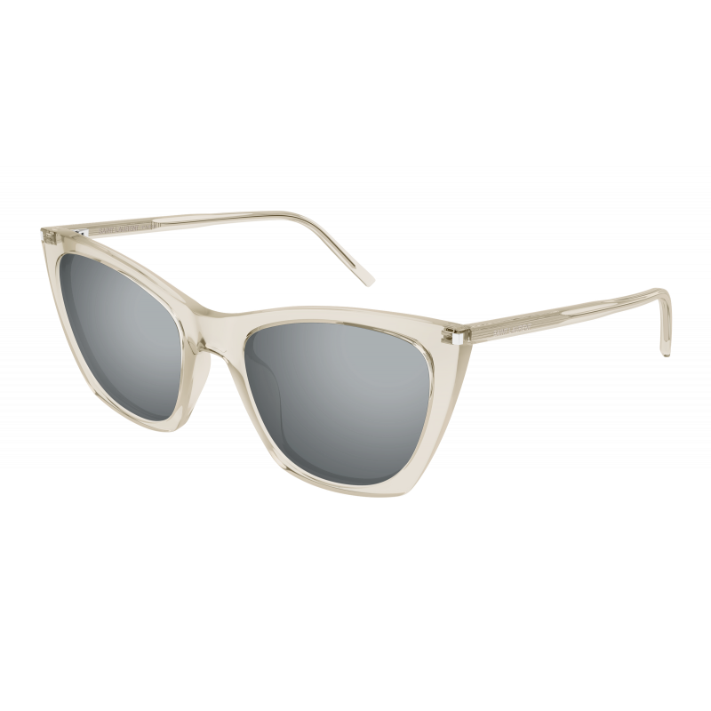 Sunglasses Saint Laurent SL 214 KATE THIN- 004 Beige / Silver 55mm