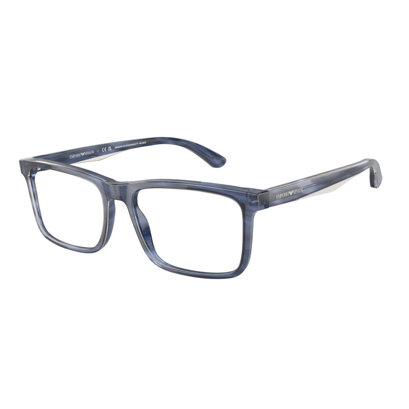 Eyeglasses Emporio Armani EA 3227 6054 Shiny Blue/Top Smoke 54mm
