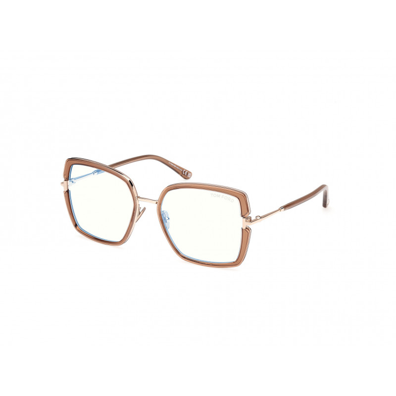Eyeglasses Tom Ford FT 5985 -B 045 Shiny Light Brown / 55mm