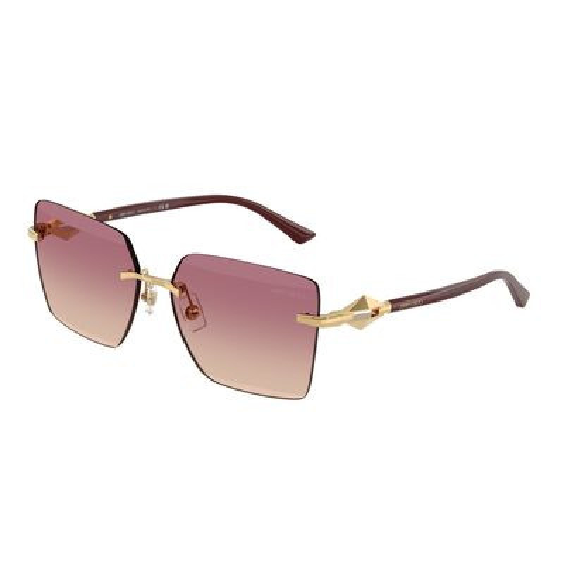 Sunglasses Jimmy Choo JC 4018 302413 Gold / Brown Gradient Pink Polyamide Standard 59mm