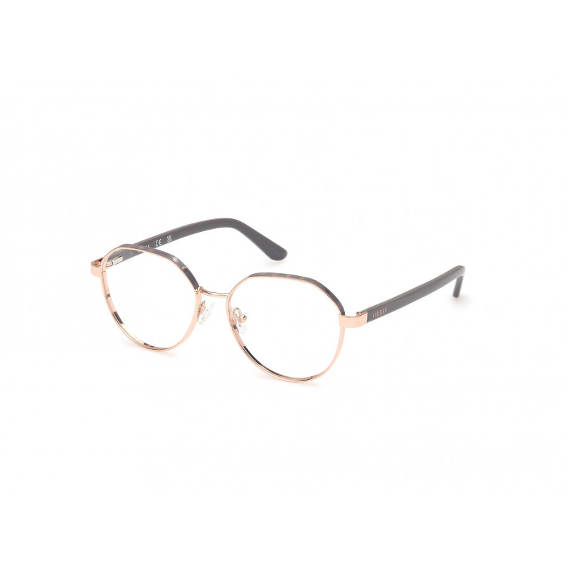 Eyeglasses Guess GU 50124 028 Shiny Rose Gold / Grey 49mm