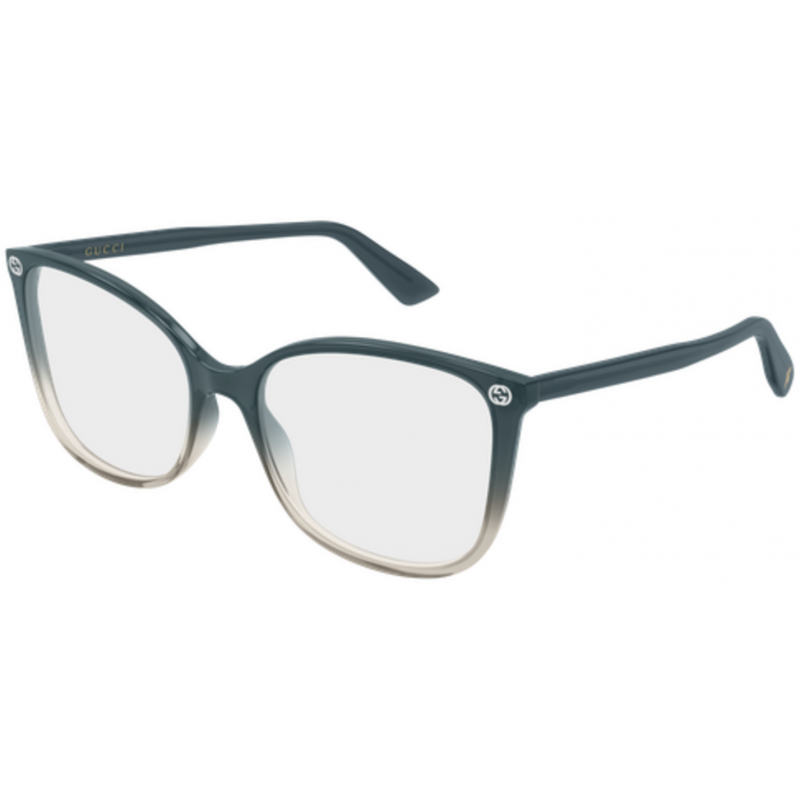 Eyeglasses Gucci GG 0026 O- 030 Grey / Transparent Blue 53mm