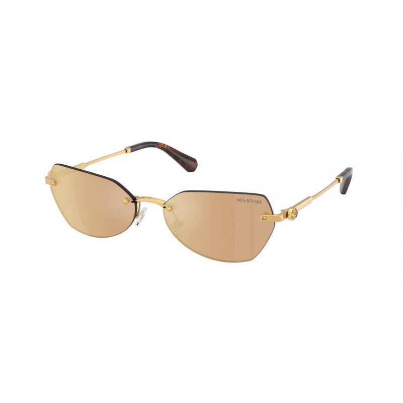 Sunglasses Swarovski SK 7038 40077J Dark Gold / Brown Mirror Rose Polyamide Standard 58mm