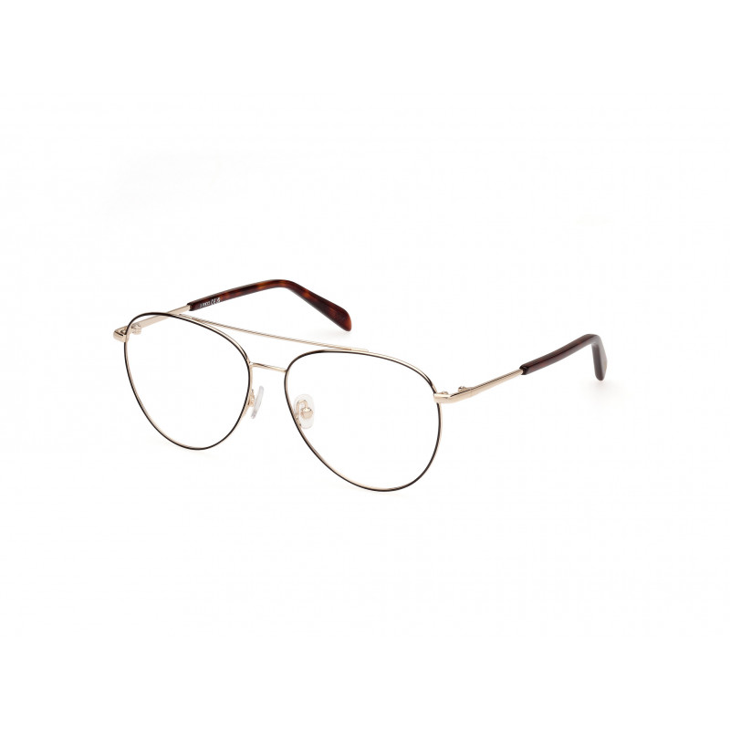 Eyeglasses Emilio Pucci EP 5254 005 Shiny Pale Gold / Red Havana 56mm