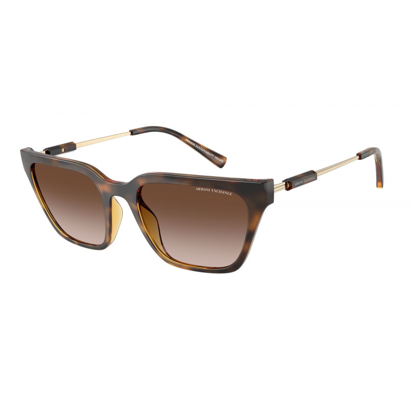Sunglasses Armani Exchange AX 4158 S 821313 Shiny Havana / Gradient Brown Polyamide Standard