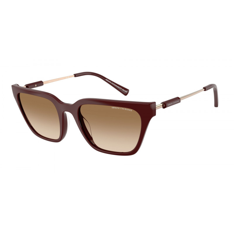 Sunglasses Armani Exchange AX 4158 SF 838389 Shiny Bordeaux / Brown Gradient Polyamide Standard 55mm