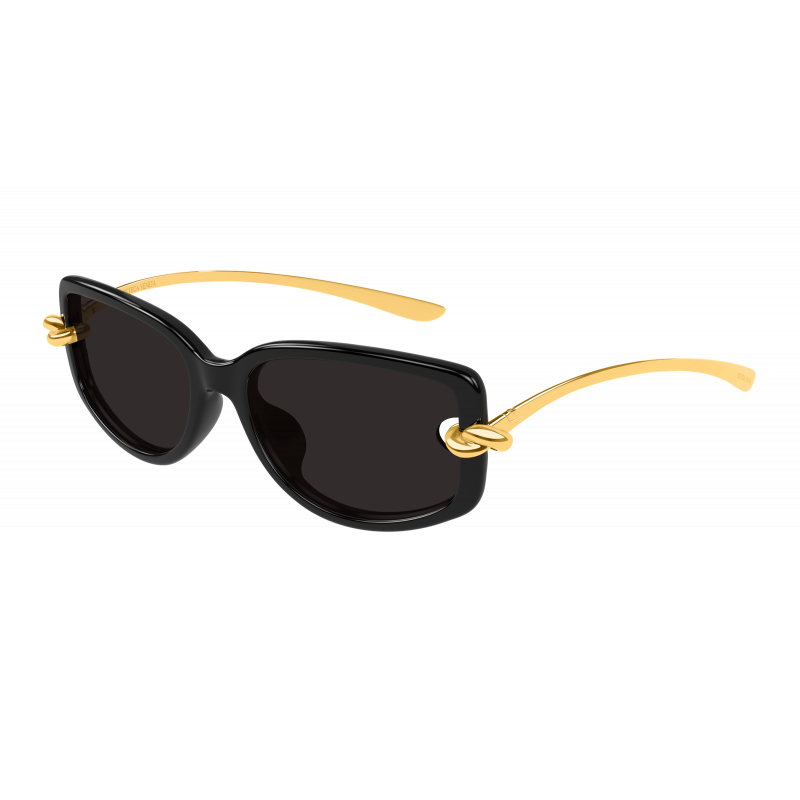 Sunglasses Bottega Veneta BV 1440 SA- 001 Black / Grey Gold 59mm