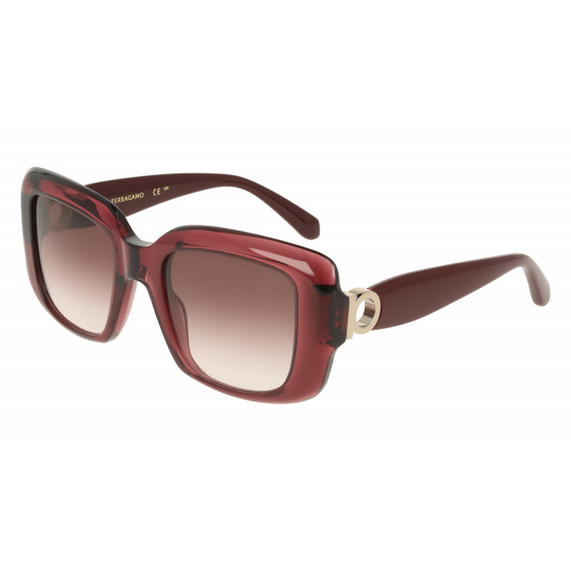 Sunglasses FERRAGAMO SF 2117 S 612 Transparent Burgundy 52mm