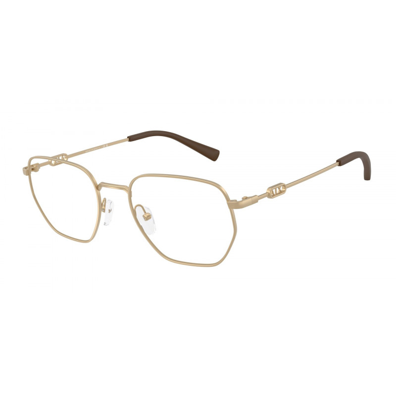 Eyeglasses Armani Exchange AX 1074 6121 Matte Pale Gold Demo Lens 53mm