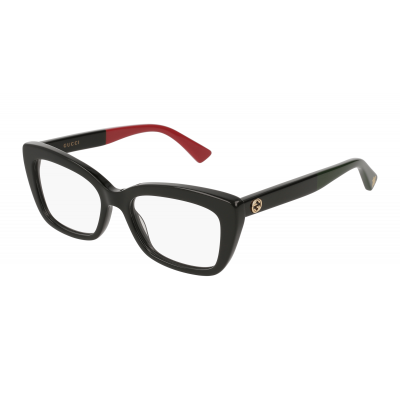 Eyeglasses Gucci GG 0165 ON- 003 Black / Transparent 51mm