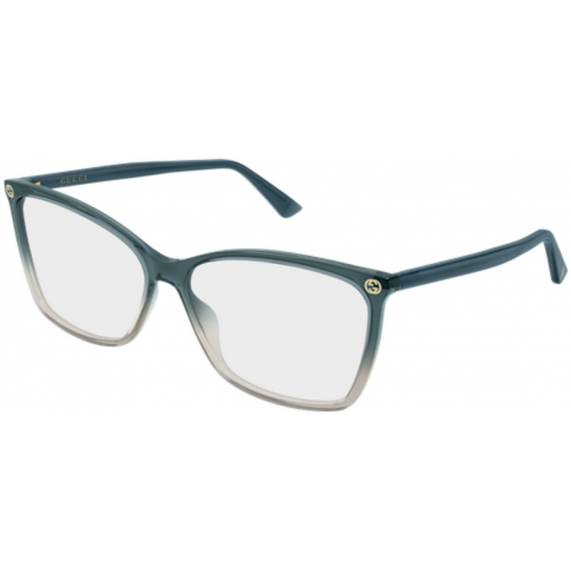 Eyeglasses Gucci GG 0025 O- 019 Grey / Transparent Blue 56mm