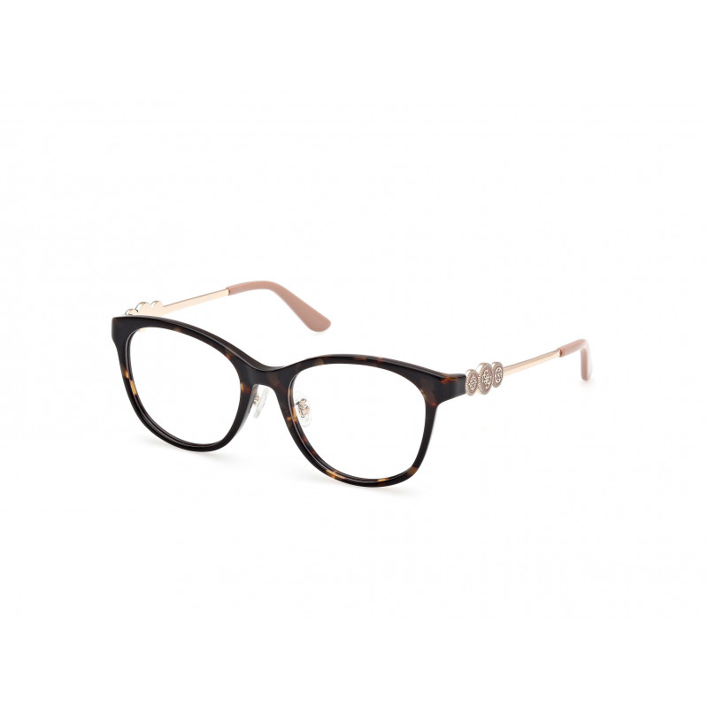 Eyeglasses Guess GU 50255 -D Asian fit 052 Dark Havana / Shiny Pale Gold