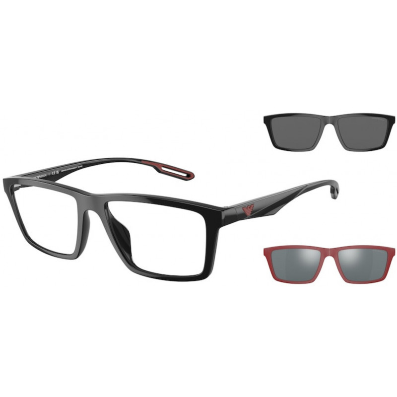 Sunglasses Emporio Armani EA 4189 U 50171W Shiny Black Clear 55mm