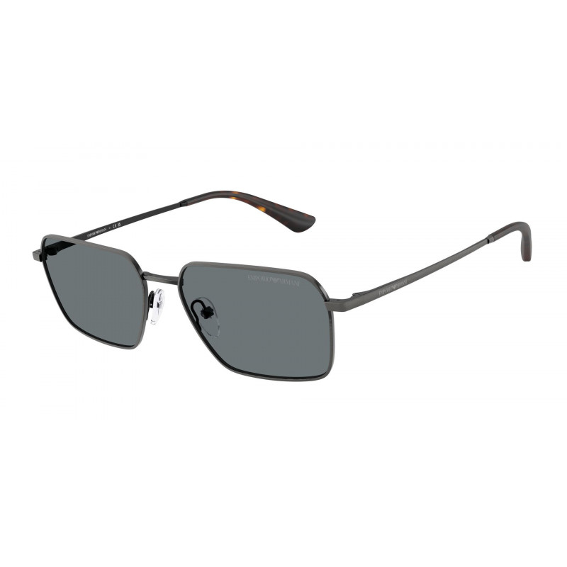 Sunglasses Emporio Armani EA 2178 344480 Matte Anticate Silver / Dark Blue Policarbonate Standard 54mm