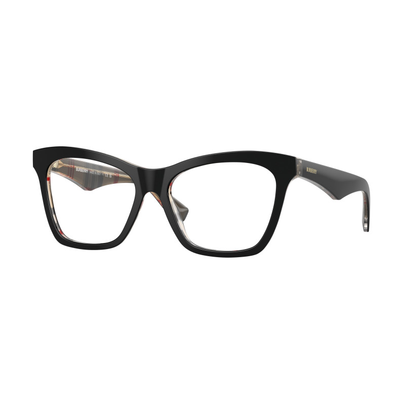 Eyeglasses Burberry BE 2416 4121 Top Black On Vintage Check / Demo Lens