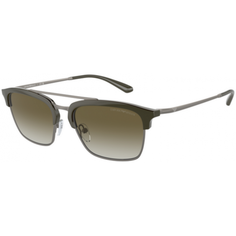 Sunglasses Emporio Armani EA 4228 30038E Shiny Green/Matte Gunmetal / Green Gradient Policarbonate Standard