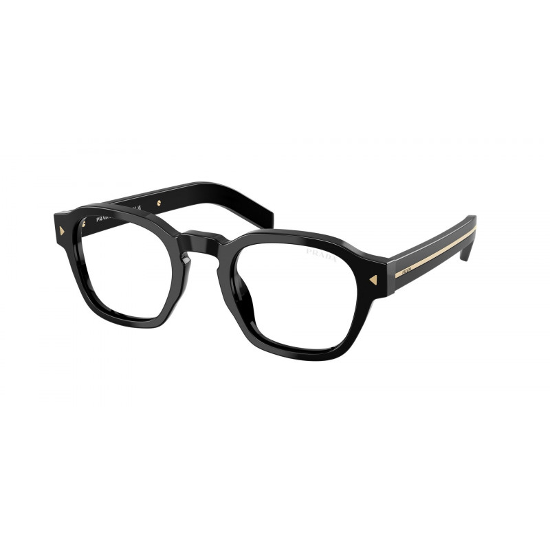 Sunglasses Prada PR A 16 S 16K60K Black / Clear Blue Light Filter Crystal Standard