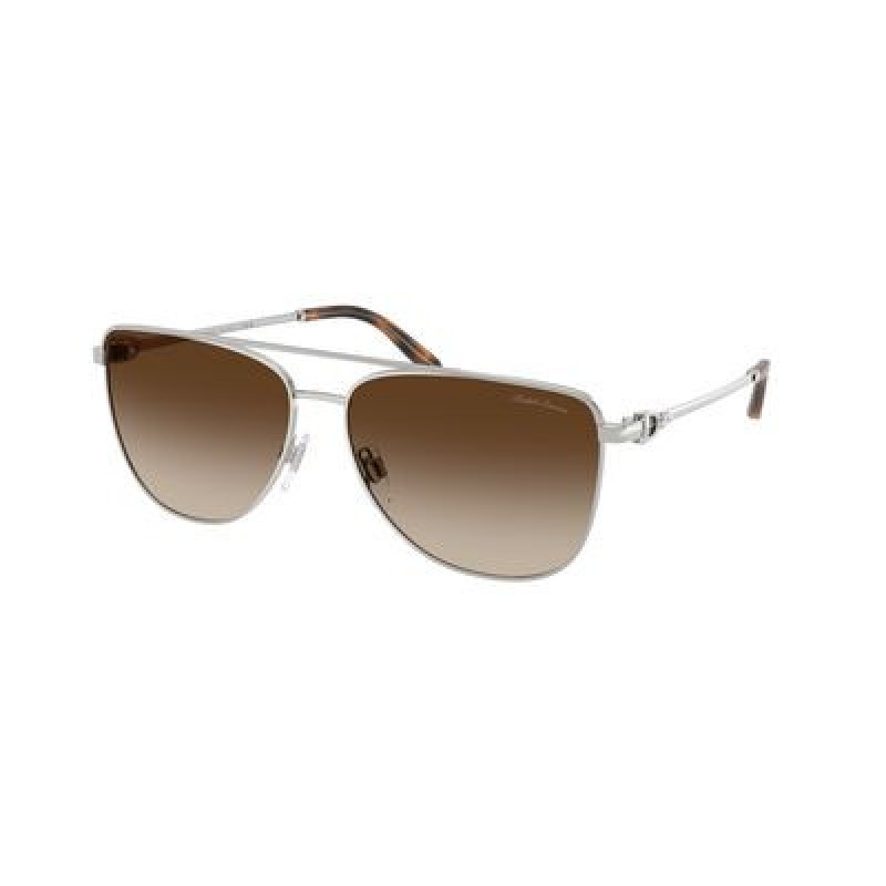 Sunglasses Ralph Lauren RL 7096 900113 Shiny Silver / Gradient Brown Policarbonate Standard 59mm