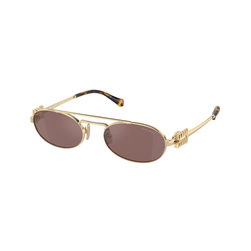 Sunglasses Miu MU 54 ZS ZVN70D Pale Gold / Brown Mirror Silver Int Polyamide Standard