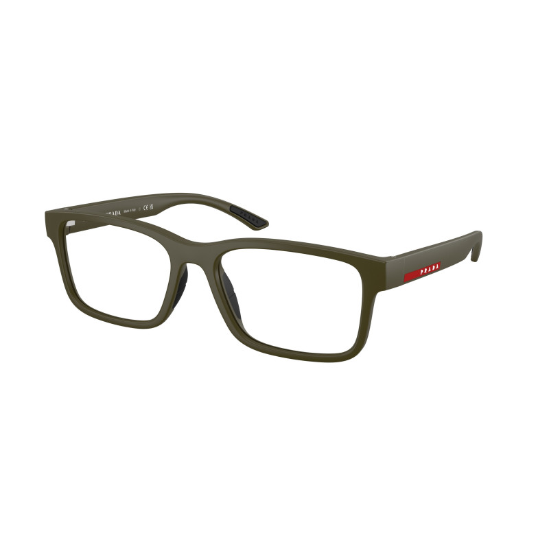 Eyeglasses Prada Linea Rossa PS 01 RV 15X1O1 Matte Militry Green / Demo Lens