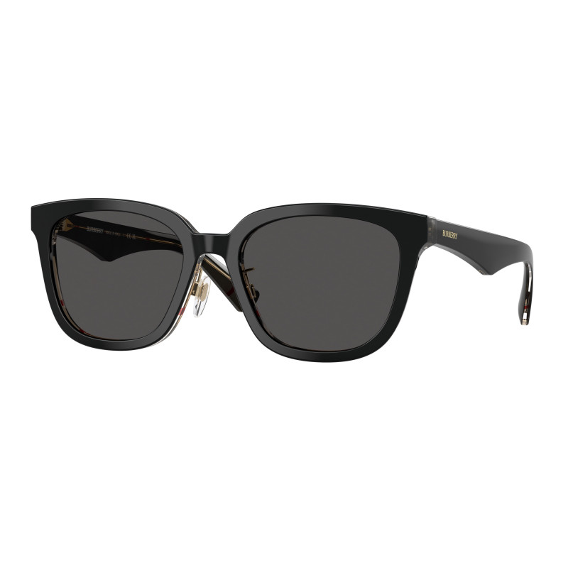 Sunglasses Burberry BE 4446 D 412187 Top Black On Vintage Check / Dark Grey Polyamide Standard 57mm