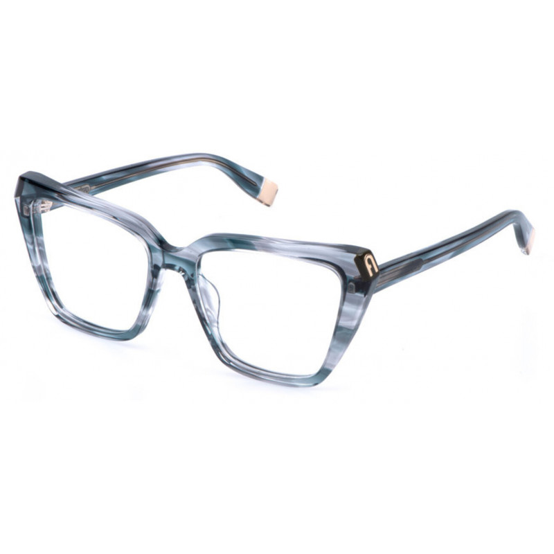 Sunglasses Furla VFU 988 V 0gbl Striped Blue/Grey