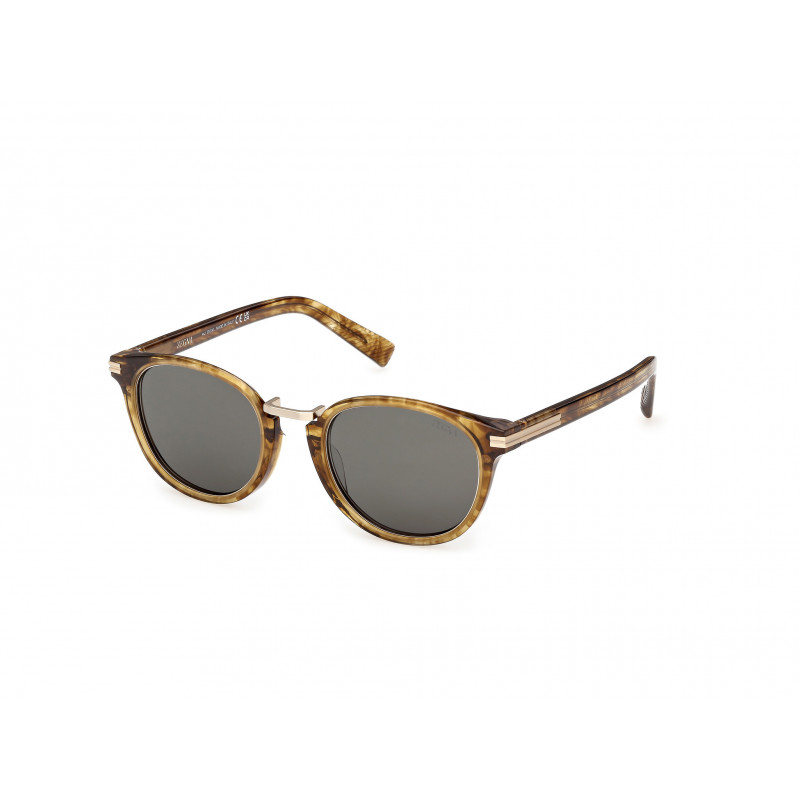 Sunglasses Zegna EZ 0284 -H 47N Light Brown/Striped / 51mm