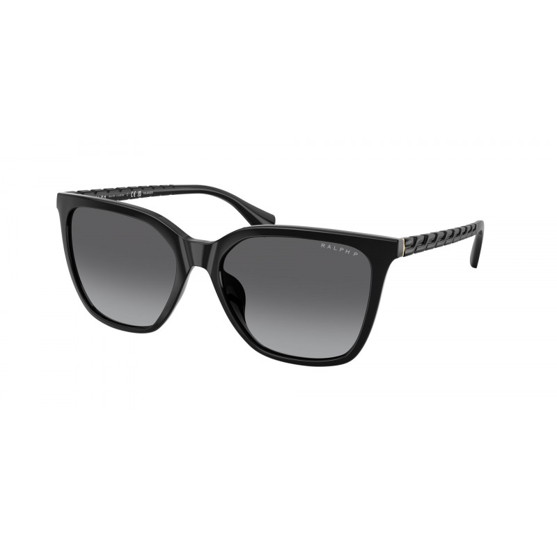 Sunglasses Ralph RA 5328 U 5001T3 Shiny Black / Grey Gradient Polar Policarbonate Polarized 56mm