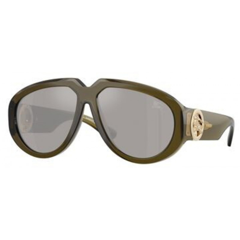 Sunglasses Burberry BE 4479 U 41946G Green / Light Grey Mirror Silver Polyamide Standard 58mm