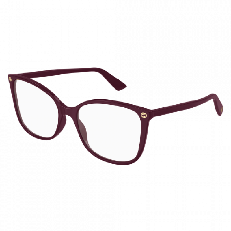 Eyeglasses Gucci GG 0026 O- 012 Burgundy / Transparent 53mm