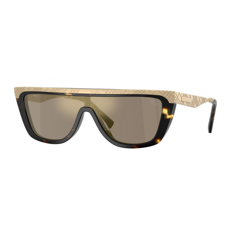 Sunglasses Burberry BE 3174 13595A Yellow Havana / Light Brown Mirror Gold Polyamide Standard