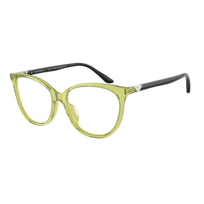Eyeglasses Emporio Armani EA 3249 U 6199 Shiny Transparent Green / Demo Lens 53mm