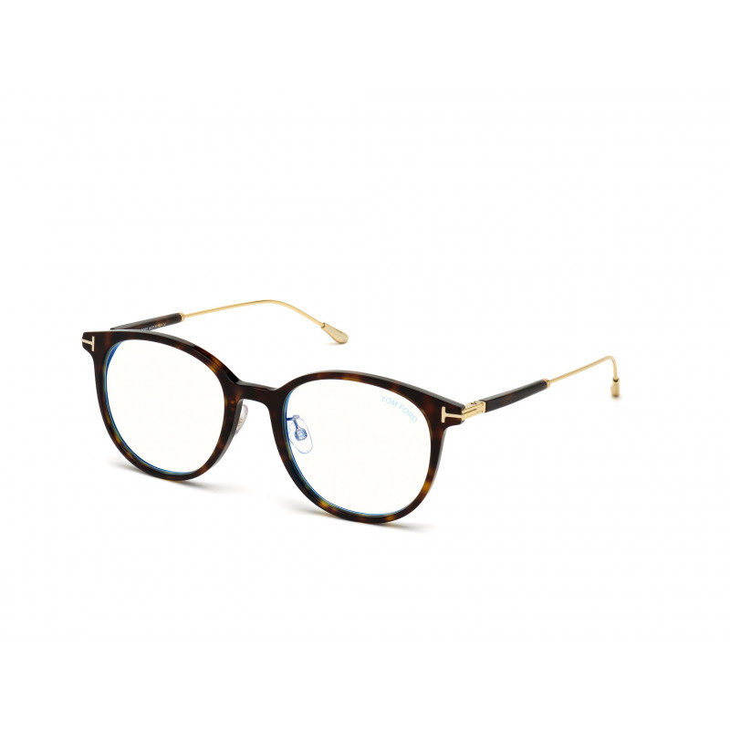 Eyeglasses Tom Ford FT 5644 -D-B Asian fit 052 Dark Havana / Shiny Deep Gold 52mm