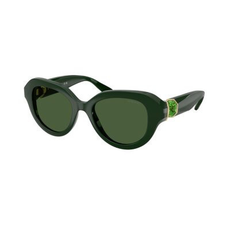 Sunglasses Swarovski SK 6037 102671 Solid Green / Dark Polyamide Standard 50mm