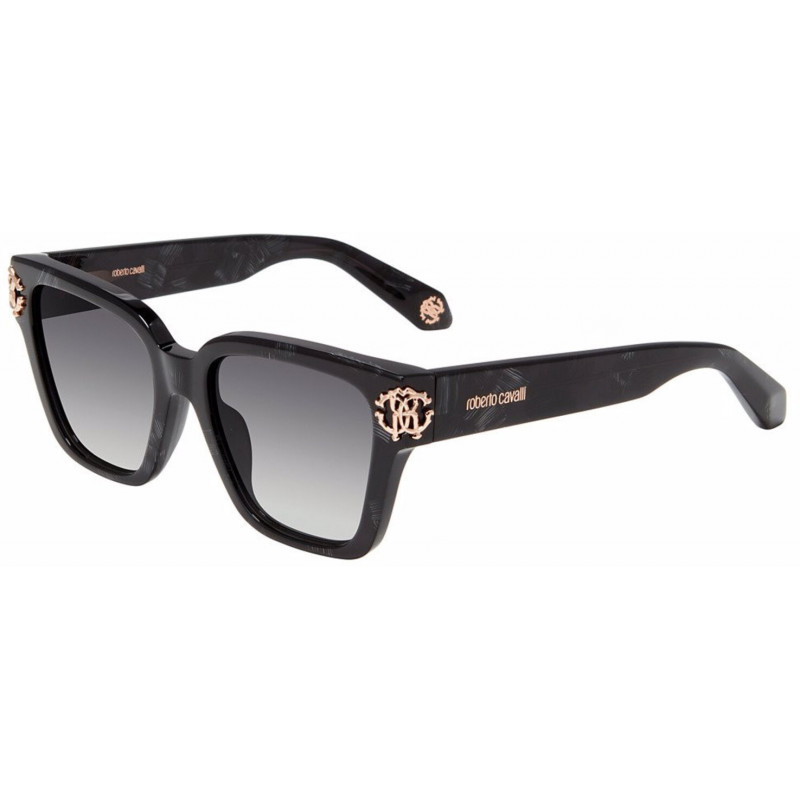 Sunglasses Roberto Cavalli SRC 066 M 0981 Black W/White Temple